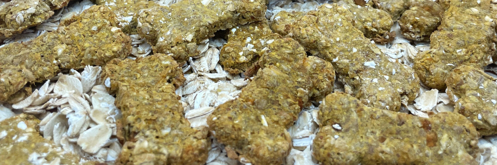 Close-up of Dude's Delicious Dog Treats